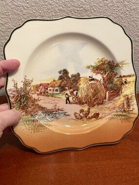 ⭐ Royal Doulton “Rustic England” Plate – Pastoral Countryside Scene (England)